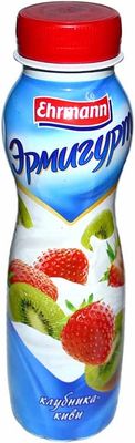 Йогурт питьевой Эрмигурт со вкусом клубники и киви 1,2% 290г