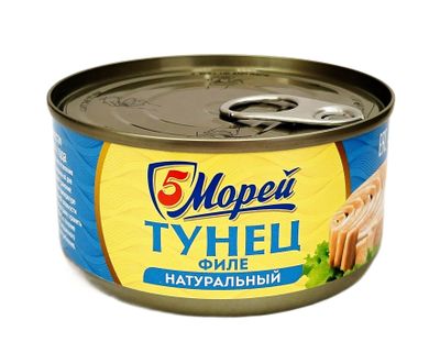 Тунец филе натур. 185г. 5М (tuna) 1/24