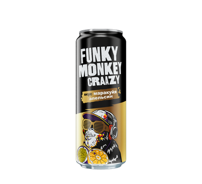 Газированный напиток Funky Monkey Crazy Маракуйя-Апельсин  0,45л