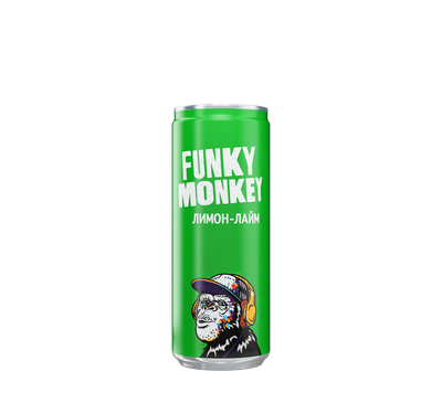Газированный напиток Funky Monkey Лимон-лайм 0,33л