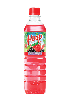 HOOP клубнично-черносмородиновый вкус (12 шт.) 0,5 л ПЭТ (МЕГАПАК) (нов. РЦ)