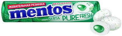Жевательная резинка Mentos Pure Fresh Нежная Мята 15,5гр