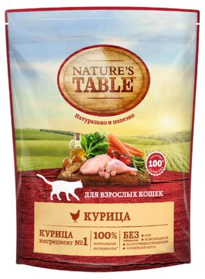 Сухой корм для кошек Nature’s Table Курица, 650г