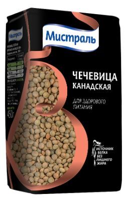 Мистраль Чечевица Зеленая крупная Канадская 450гр.*12