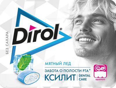 Жевательная резинка Дирол X-Fresh Мятный Лед 8х12х16г