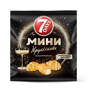 Круассаны мини 7 DAYS с кремом со вкусом игристого вина 265гр х 10