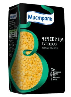 Мистраль Чечевица Желтая колотая Турецкая 450гр.*12