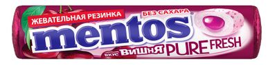 Жевательная резинка Mentos Pure Roll Fresh Вишня, 15,5г