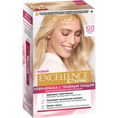 Краска для волос L'OREAL Excellence 270мл 10.13 Легендарный блонд