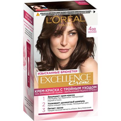 Краска для волос L'OREAL Excellence 270мл 400 Каштановый
