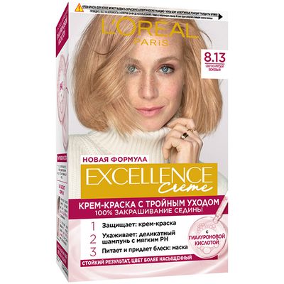 Краска для волос L'OREAL Excellence 270мл 8.13 Светло-русый бежевый
