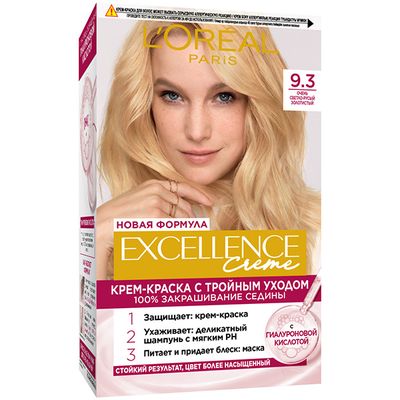 Краска для волос L'OREAL Excellence 270мл 9.3 Св.русый зол.