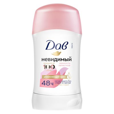 Дезодорант для тела DOVE/ДАВ 40мл женский невидимый Нежность лепестков стик