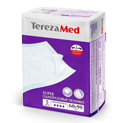 Пеленки одноразовые TEREZAMED Пеленки одноразовые Super 60x90 5 шт