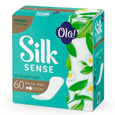 Ежедневные женские прокладки OLA! SILK SENSE Daily Deo 60шт Зеленый чай