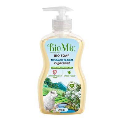 Мыло жидкое BIO MIO Bio-Soap 300мл Антибактериальное с маслом чайного дерева, дозатор