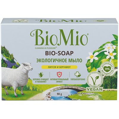 Мыло туалетное BIO MIO Bio Soap 90г Литсея и Бергамот