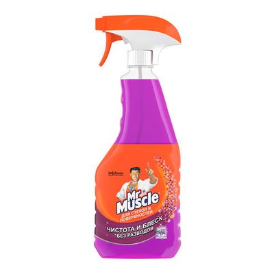 Стеклоочиститель Мr. MUSCLE 500мл Средство для мытья стекол и поверхностей Лаванда, триггер