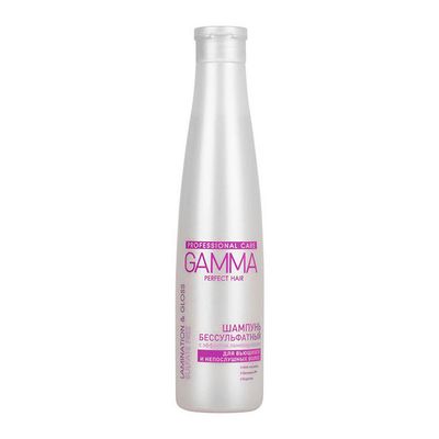 Шампунь для волос GAMMA Perfect Hair 350мл Бессульфатный с эффектом ламинирования*6