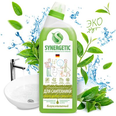 Средство для сантехники SYNERGETIC 700мл Средство биоразлагаемое Зеленая сила