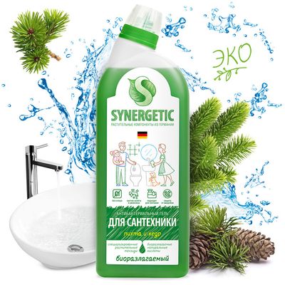 SYNERGETIC 700мл Средство биоразлагаемое для мытья сантехники Хвойный лес