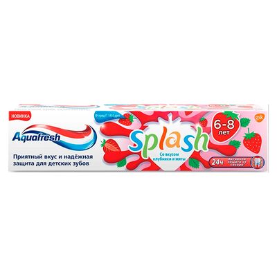 Зубная паста AQUAFRESH 50г Сплэш Клубника/Мята, 6-8 лет