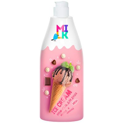 Гель для душа MILK 800мл Молоко и шоколад ice-cream NEW