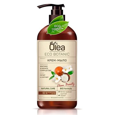 Мыло жидкое OLEA Eco Botanic 450мл крем-мыло Жасмин и Карите флакон/дозатор*8