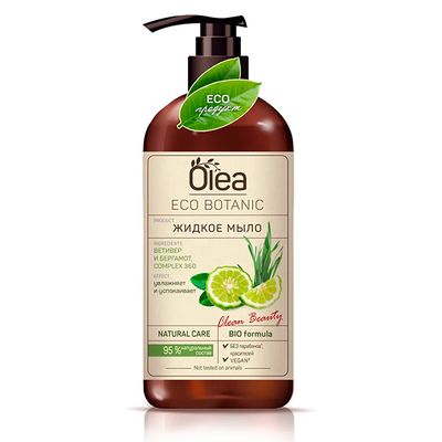 Мыло жидкое OLEA Eco Botanic 450мл Ветивер и Бергамот дой-пак КК/14
