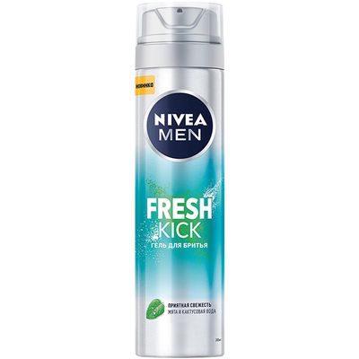 Гель для бритья NIVEA MEN FRESH KICK 200мл Приятная свежесть