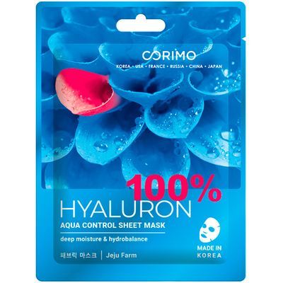 Тканевая маска для лица Corimo 22г Акваконтроль 100% HYALURON