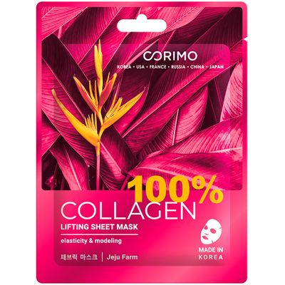 Тканевая маска для лица Corimo 22г Лифтинг 100% COLLAGEN