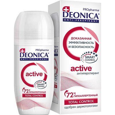 Дезодорант для тела DEONICA PROpharma 50мл Антиперспирант ACTIVE ролик