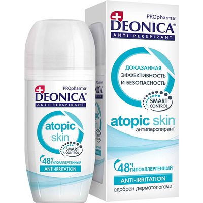 Дезодорант для тела DEONICA PROpharma 50мл Антиперспирант ATOPIC SKIN ролик