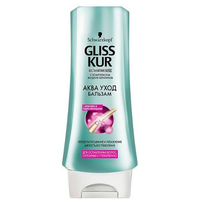 GLISS KUR 360мл Бальзам-ополаскиватель для волос Бальзам Aqua Miracle