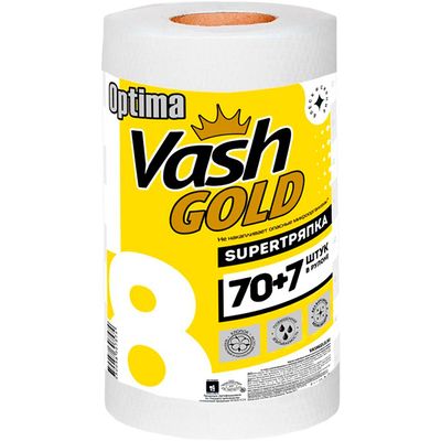 Тряпка для пола VASH GOLD 70+7л/рул. Оптима супер тряпка