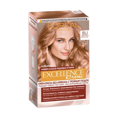 Краска для волос L'OREAL  EXCELL UNIV NUDES 8U универсальный светло-русый