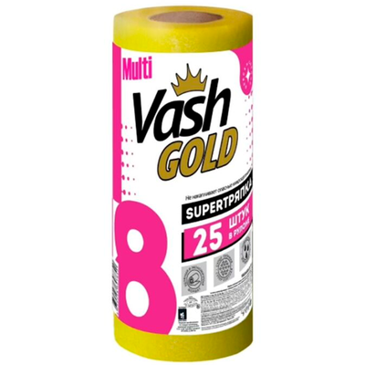 Салфетки хозяйственные VASH GOLD Тряпка UNIVERSAL 25 листов (4+1 м)