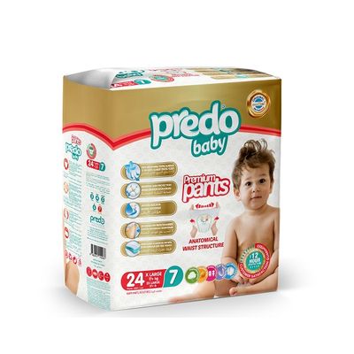 Подгузники-трусики для детей PREDO Baby 24шт №7 (17+кг)