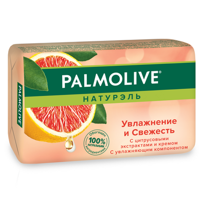 Мыло туалетное PALMOLIVE Натурель 90г Увлажнение и Свежесть Цитруса 12*6
