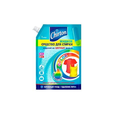 Специальные средства для стирки CHIRTON 1000мл жидкое Для цветных тканей*6