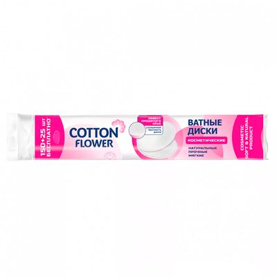 Ватные диски Cotton Flower 150+25шт (24шт/ящ)