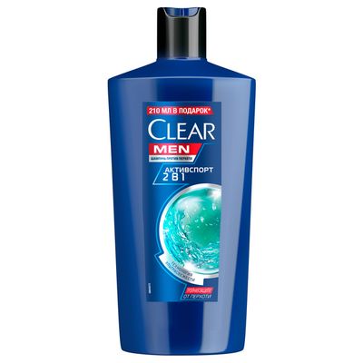 Шампунь для волос CLEAR 610мл против перхоти 2в1 АктивСпорт
