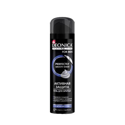 Гель для бритья DEONICA FOR MEN 200мл Активная защита с черным углём