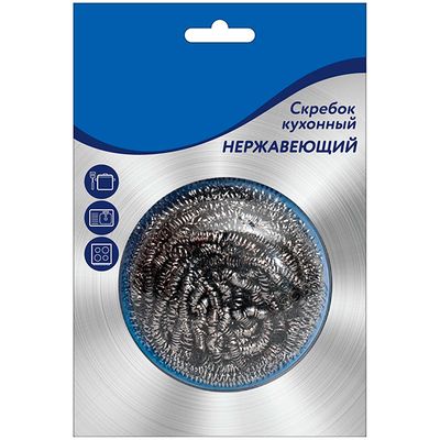 Губки для посуды BIG City 1шт Скребок стальной кухонный