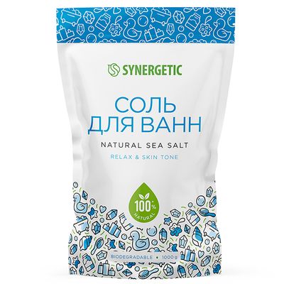 Соль для ванн SYNERGETIC 1000г