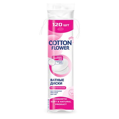 Ватные диски Cotton Flower 120шт (24шт/ящ)