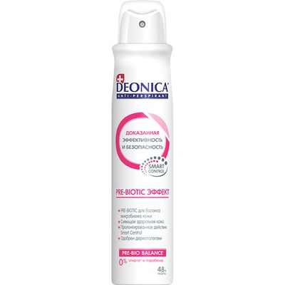 Дезодорант для тела DEONICA 200мл Антиперспирант Pre-Biotic Эффект спрей*6