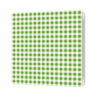 BGREEN 2сл 50шт 24*24см Салфетки бумажные Клетка на зелёном