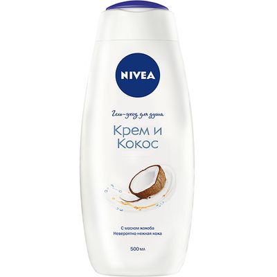 Гель для душа NIVEA 500мл Гeль-уход Крем и Кокос